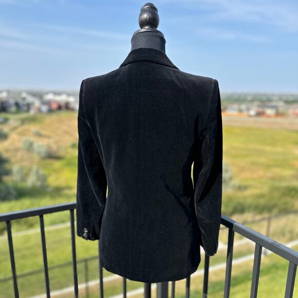Astor One Women’s Vintage Velvet Blazer Fully Lined Classic Black | Size 8 - Picture 4 of 10